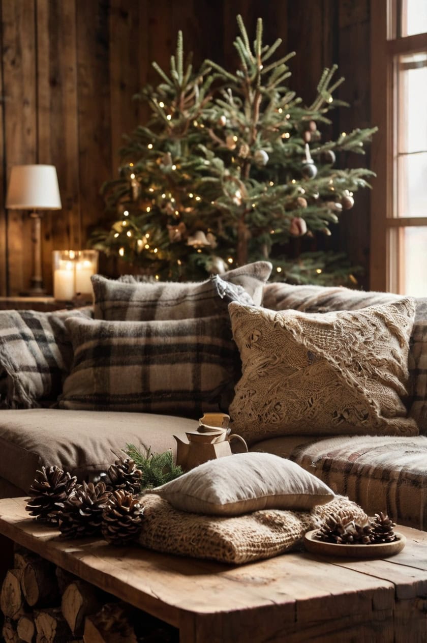 Rustic Christmas Decor Living Room Ideas No Fireplace