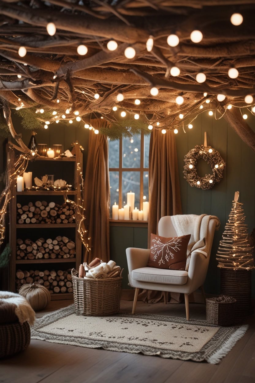 Rustic Woodland Wonderland New Year Decoration Ideas for Adults