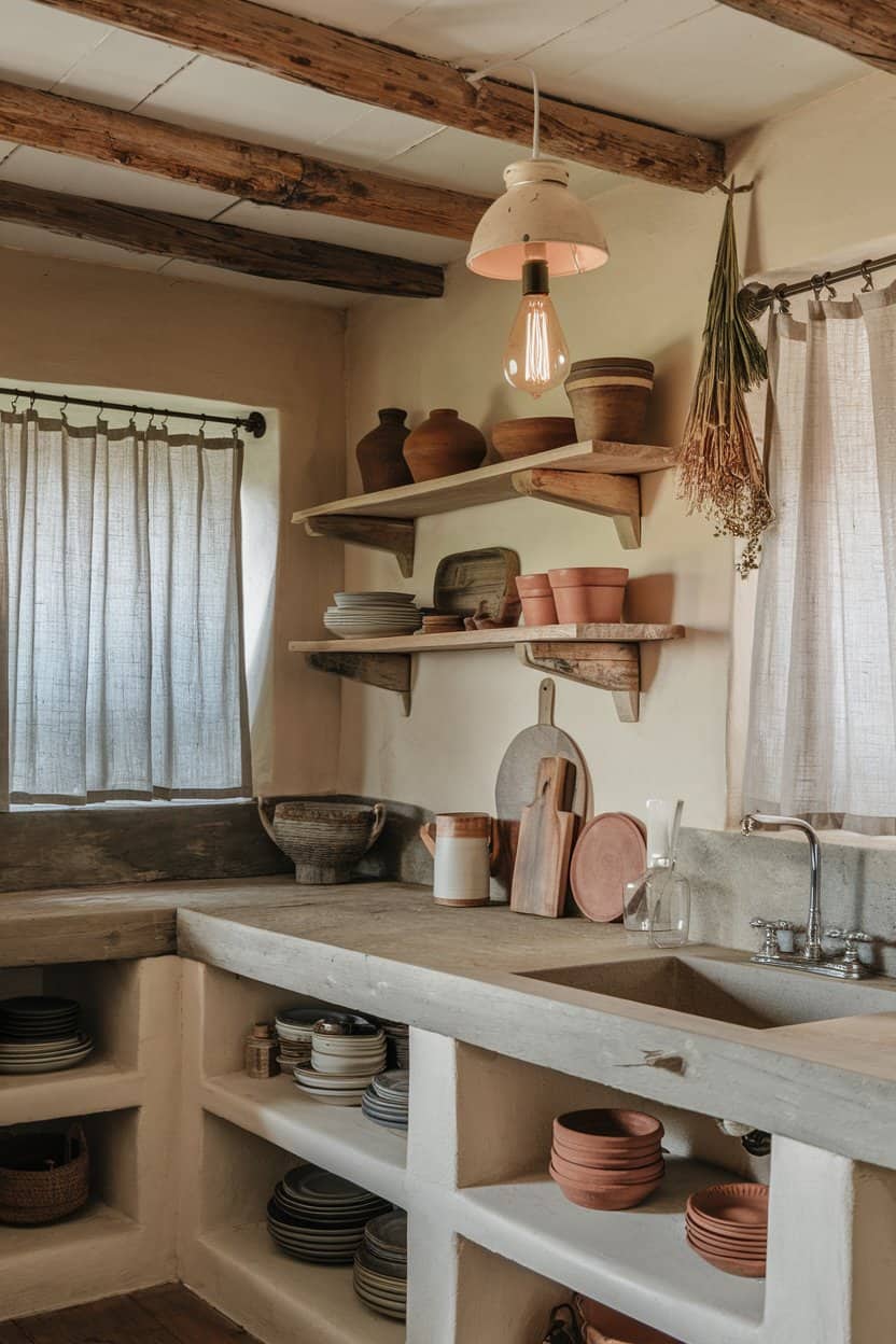 Rustic And Organic Style for modern boho kitchen ideas