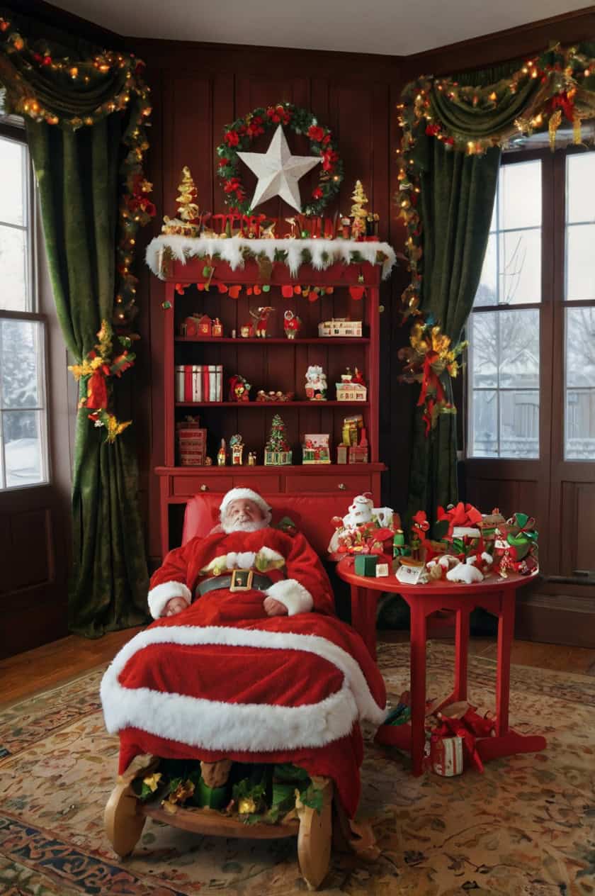 Santa's Workshop Decor Kids Room for Christmas