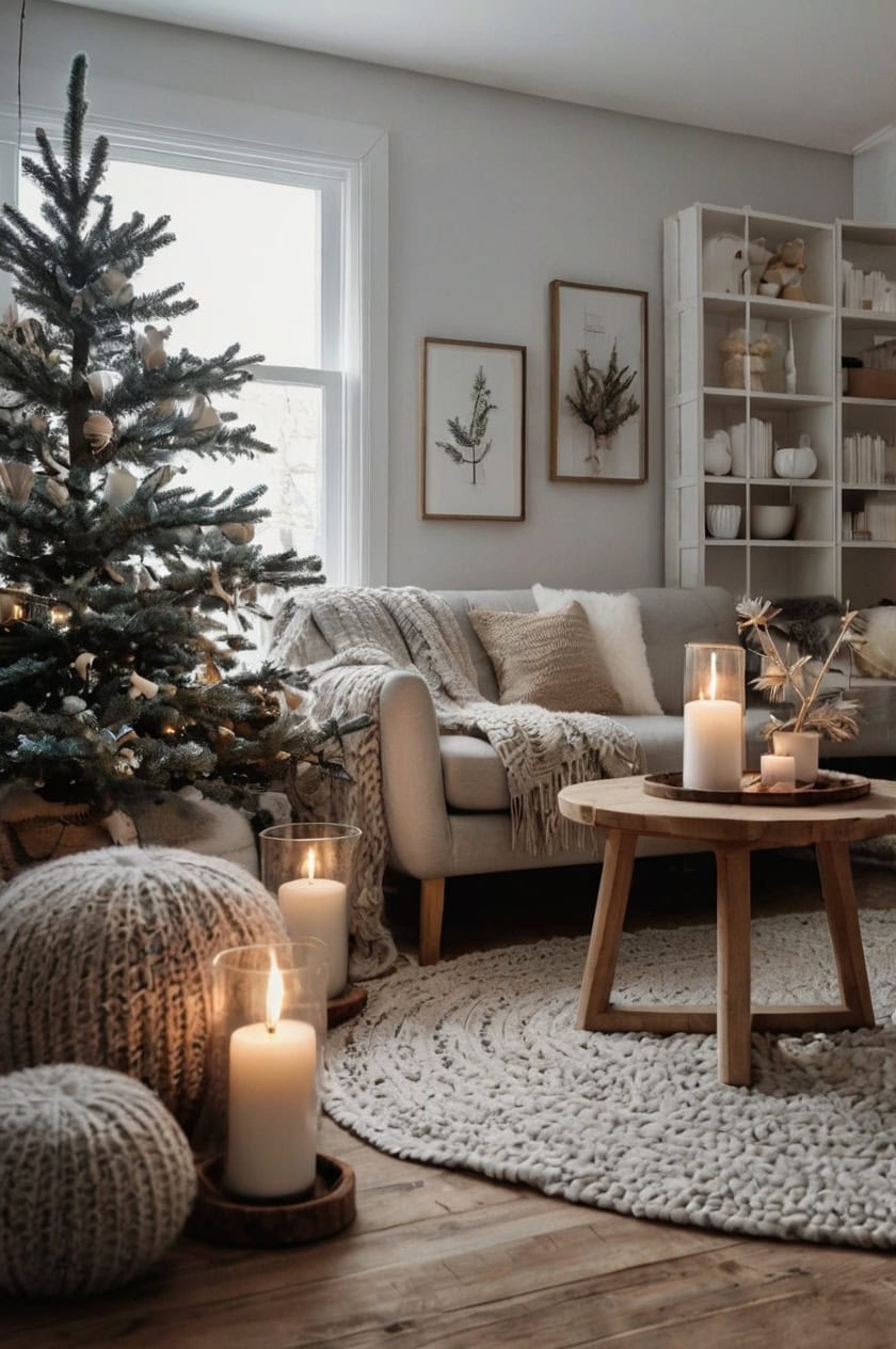 Scandi Inspired Simplicity Small Cozy Christmas Decorating Ideas