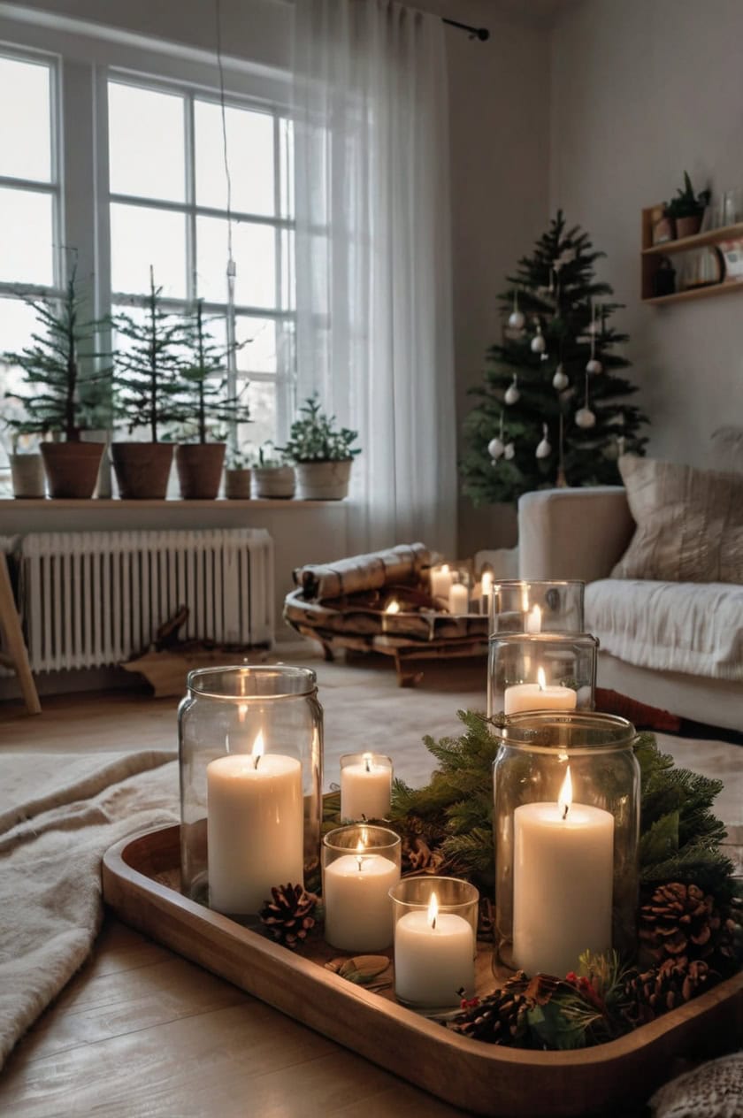 Scandinavian Inspired Cozy Apartment Christmas Decor