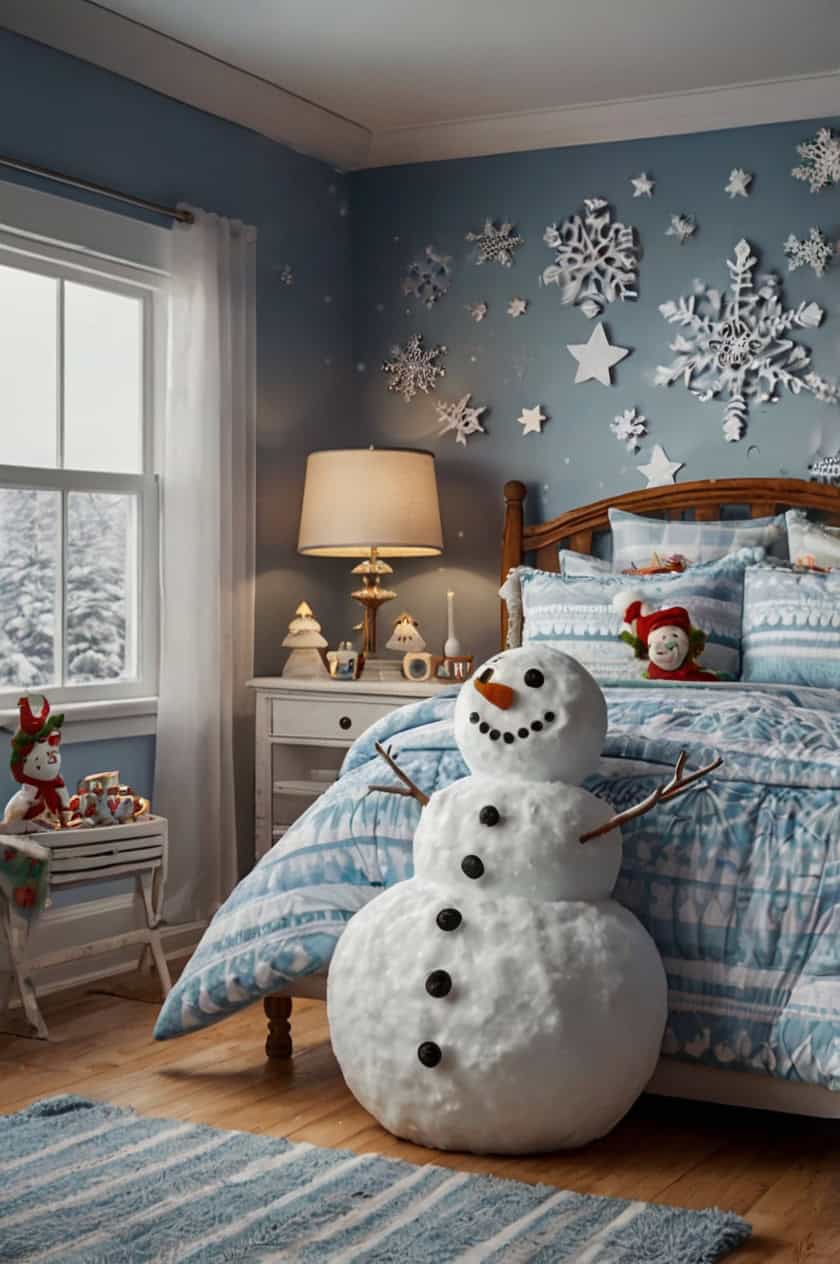 Snowman Wonderland Kids Room for Christmas