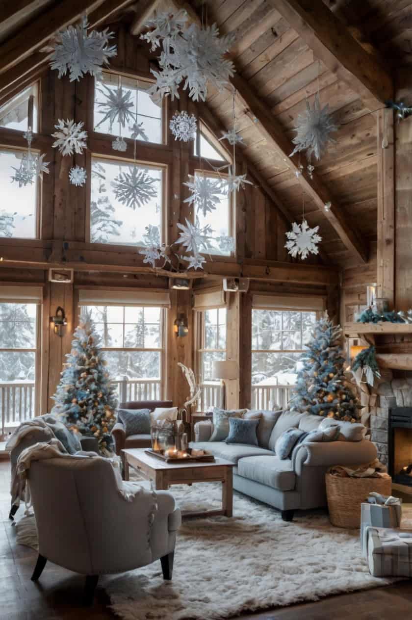 Snowy Mountain Retreat Cozy Lodge Christmas Decorations