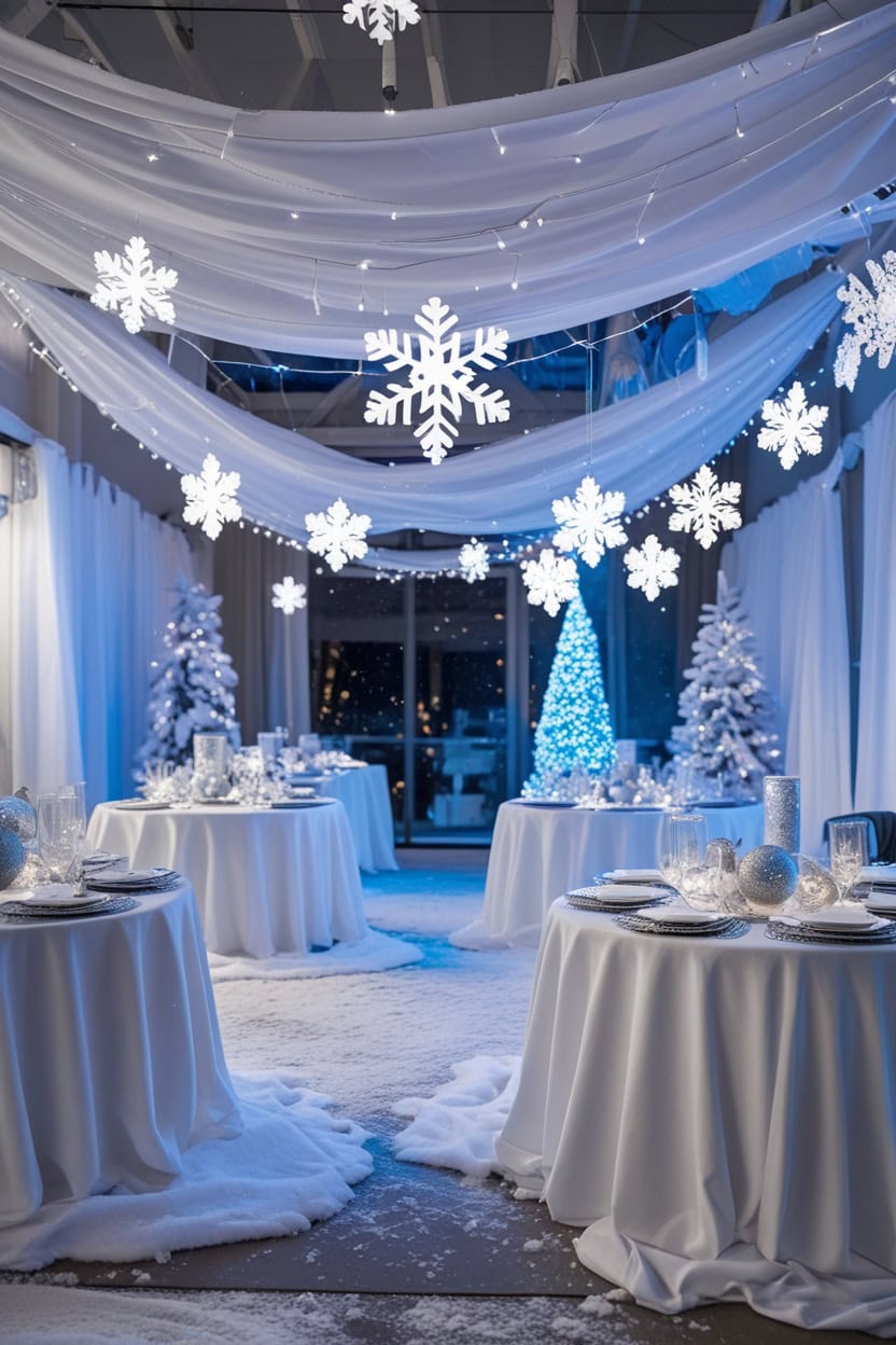 Snowy Wonderland New Year Party Decorations Ideas 3