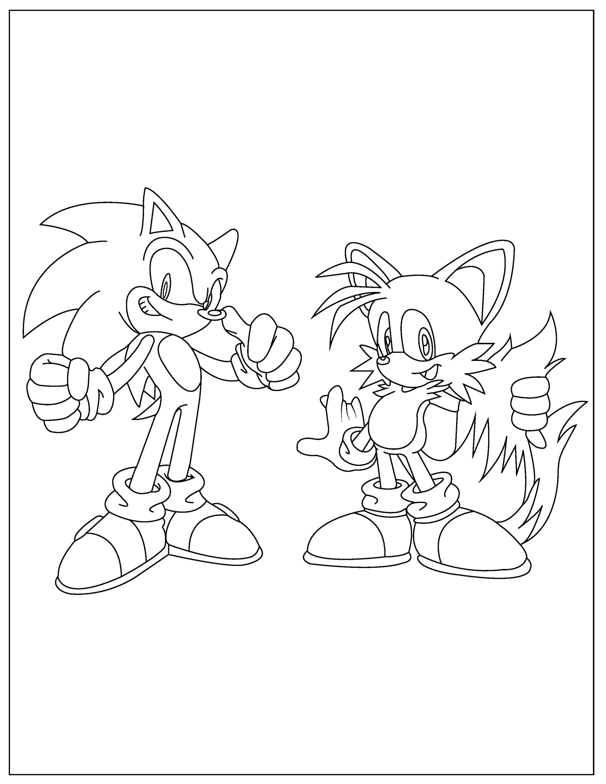 Sonic the hedgehog 2 coloring pages