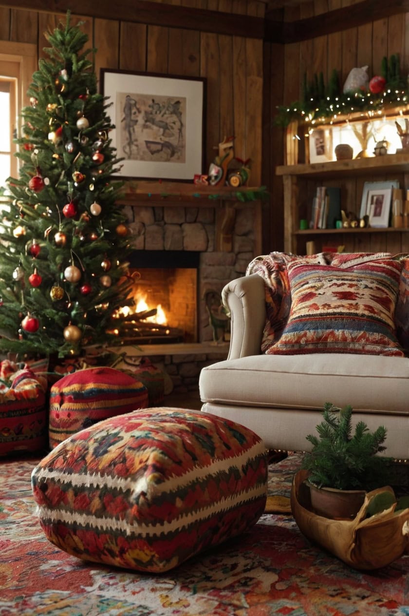 Southwestern Santa's Workshop Christmas Decorating Ideas for Living Room