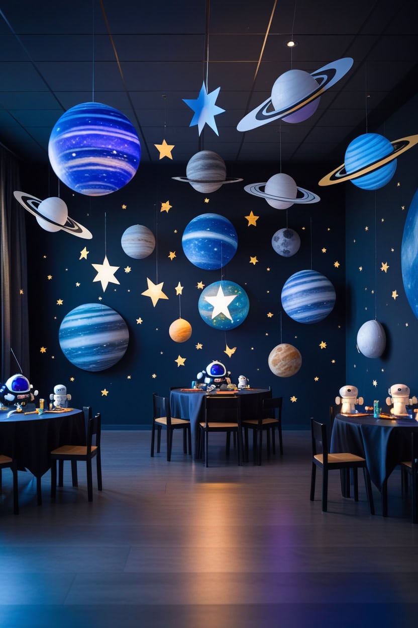 Space Exploration Adventure New Year Decoration Ideas for Kids