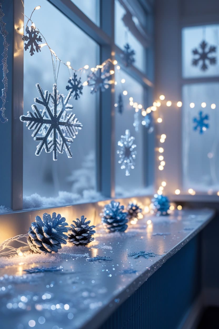 Sparkling Winter Wonderland New Year Decoration Ideas for School Students