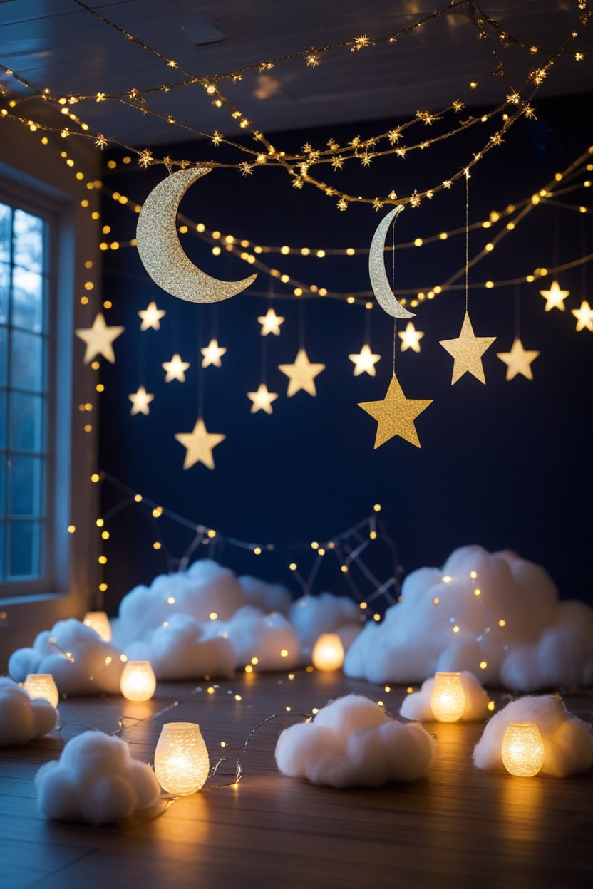 Starry Night Sky New Year Decoration Ideas for Kids