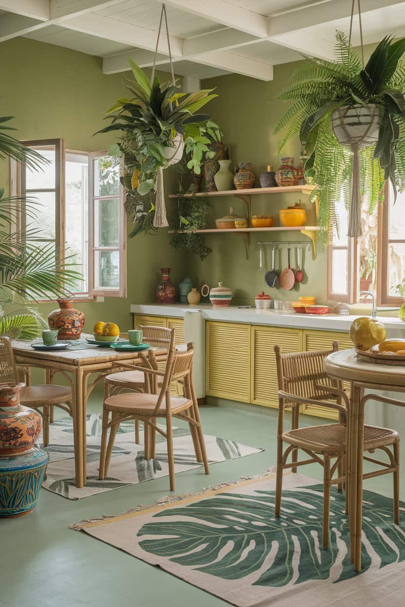 Tropical Boho Ideas For Colorful Boho Kitchen