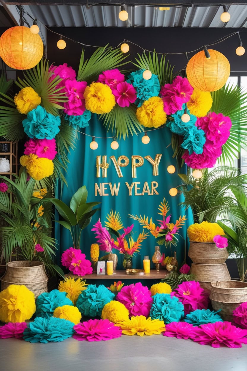 Tropical Fiesta New Year Decoration Ideas For Shop 