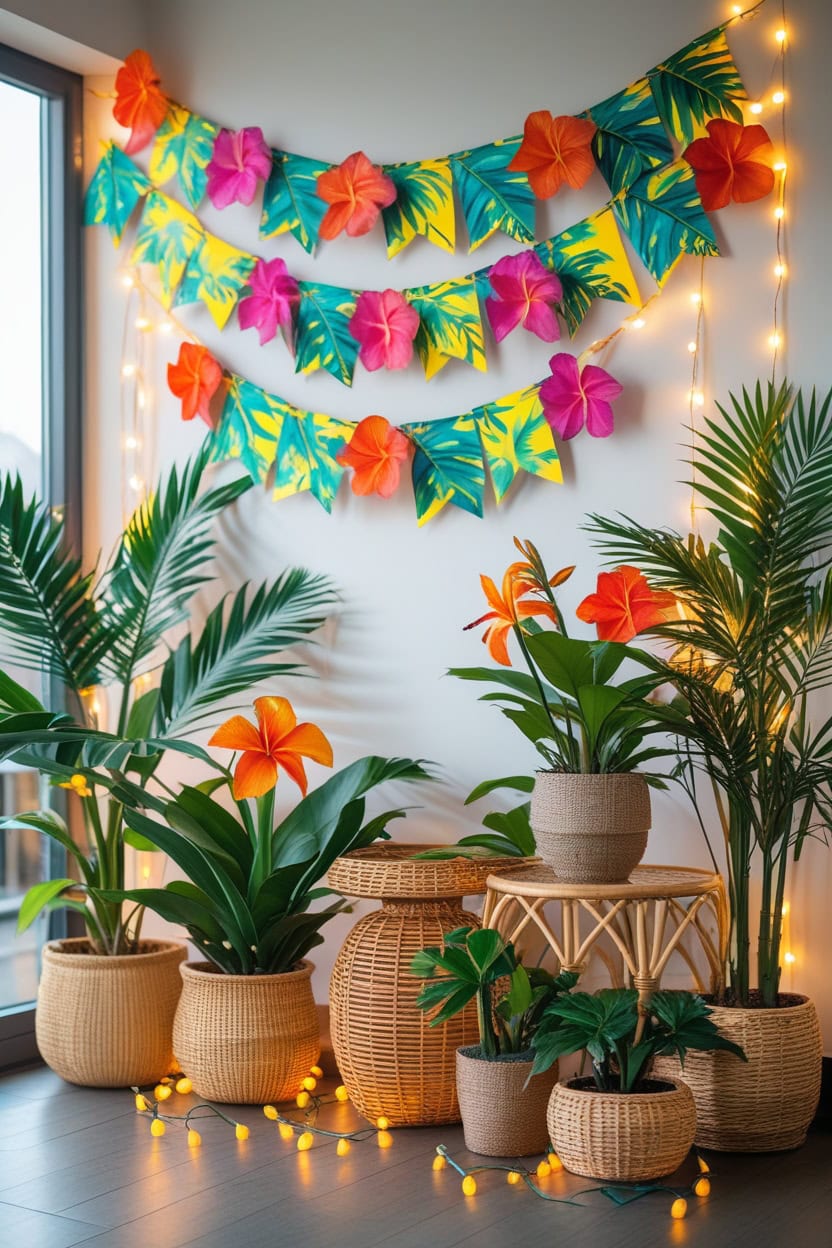 Tropical New Year Escape New Year Decoration Ideas for Office