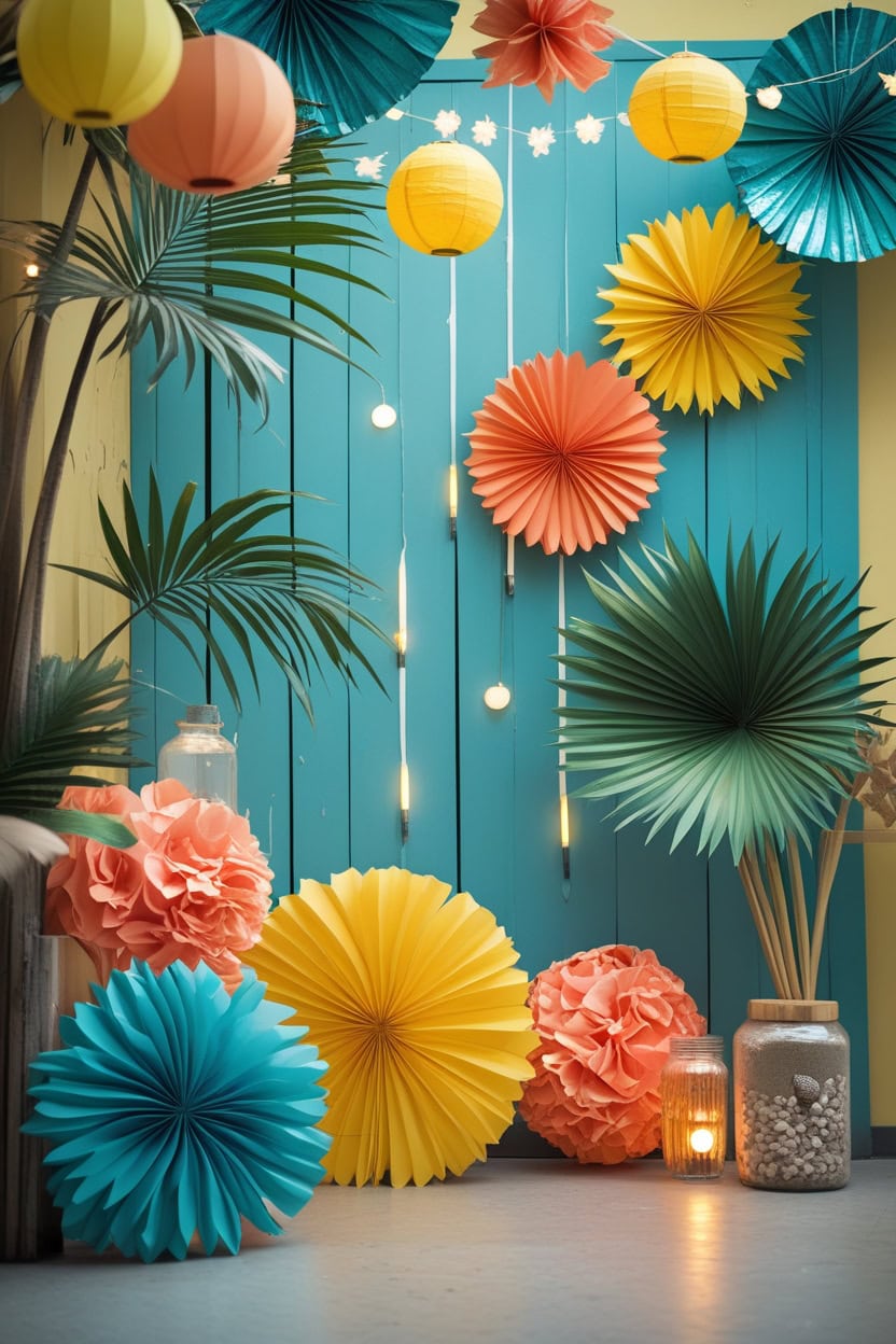 Tropical Paradise New Year Decoration Ideas For School 