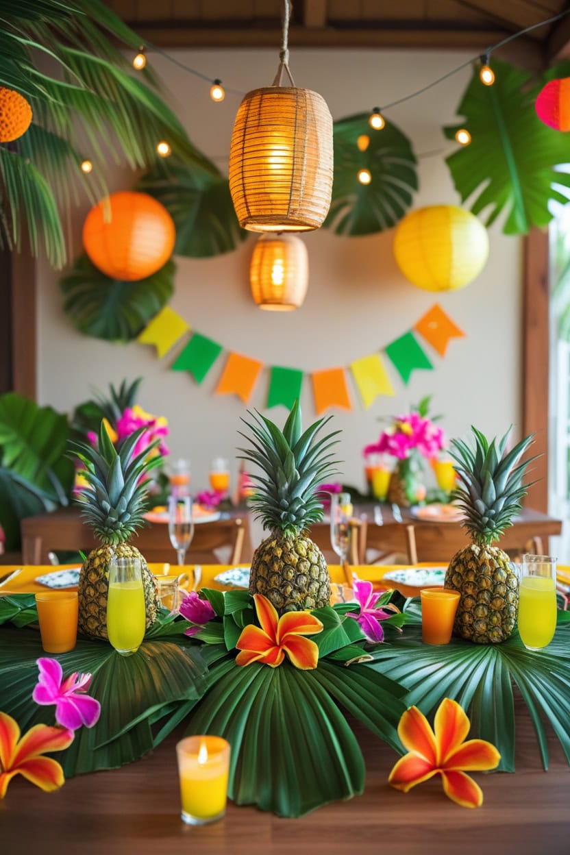 Tropical Paradise New Year Party Decorations Ideas 2