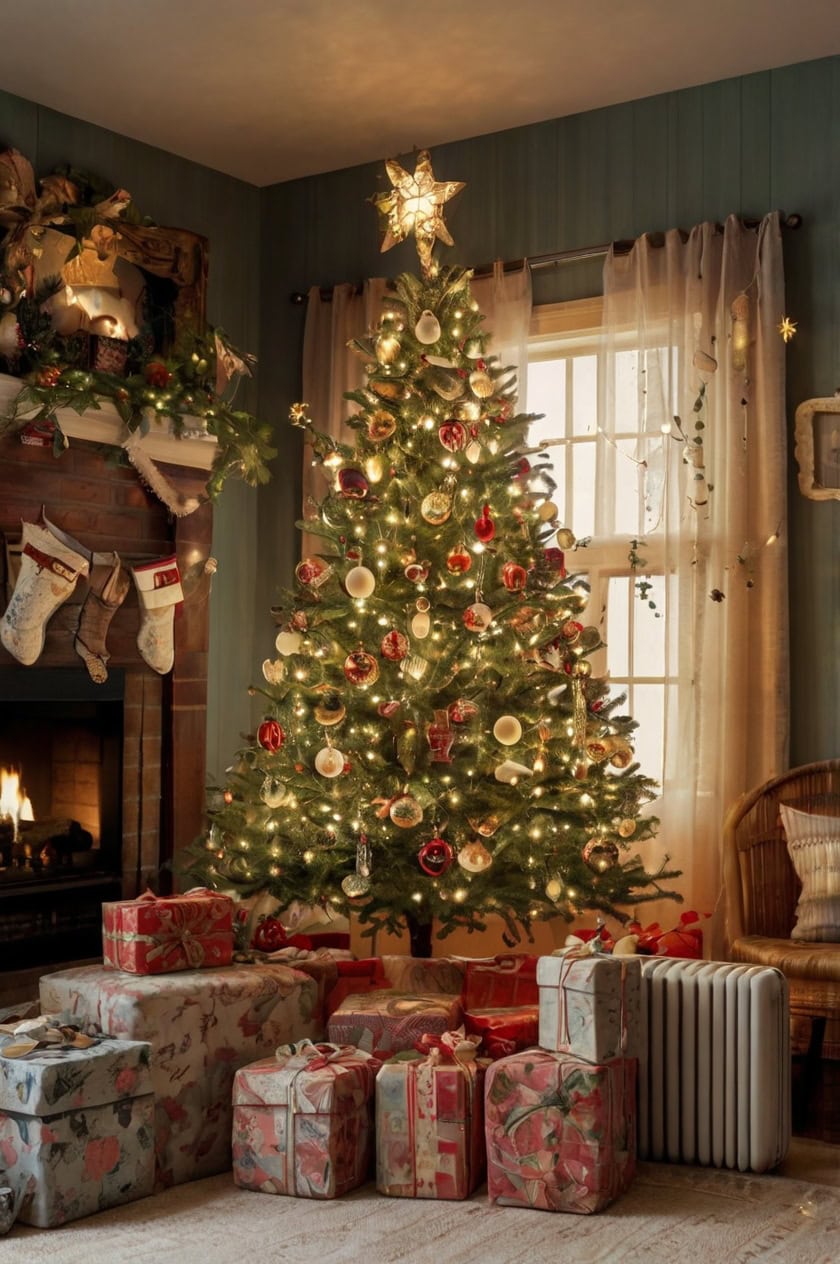 Vintage Charm Christmas Decoration Ideas for Dorm Room