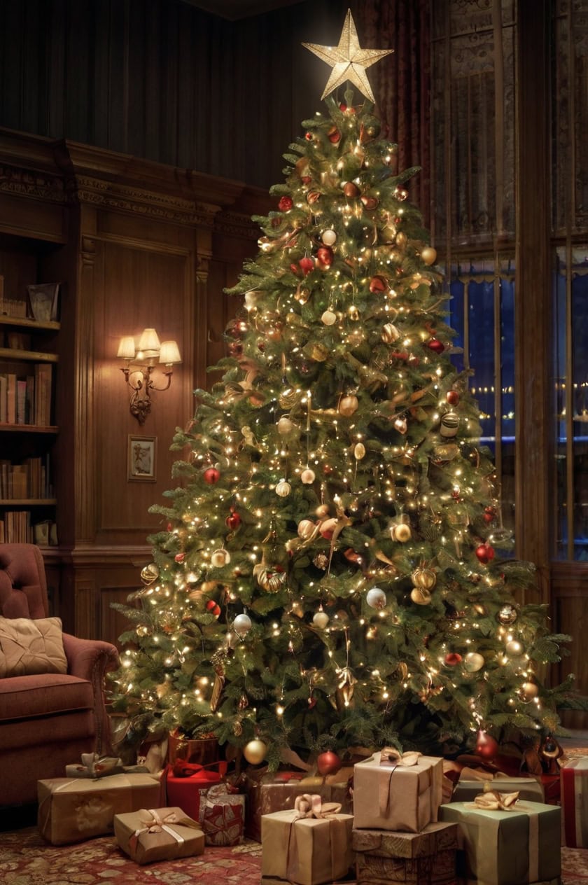 Vintage Charm With Antique Touches Living Room Elegant Christmas Tree Decorating Ideas