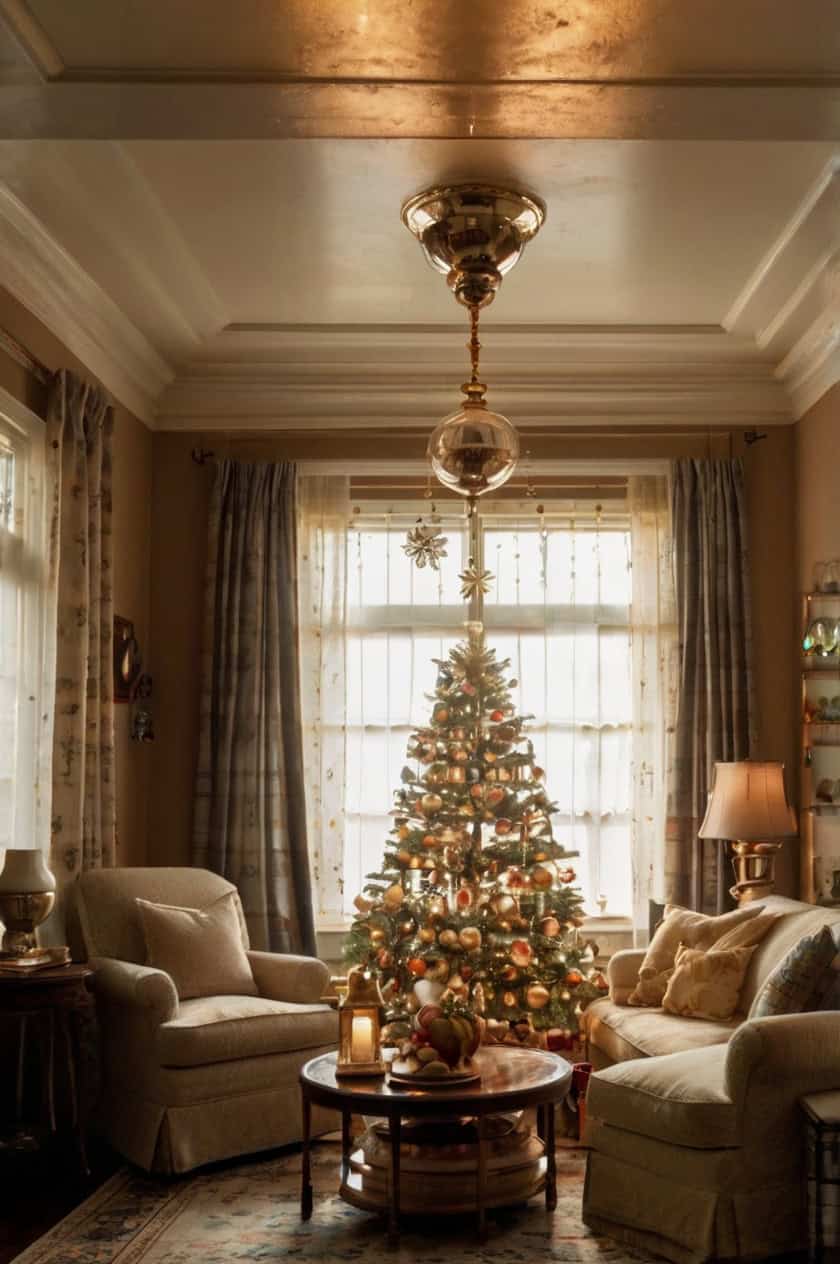 Vintage Christmas Feel Room Ceiling Decor Ideas