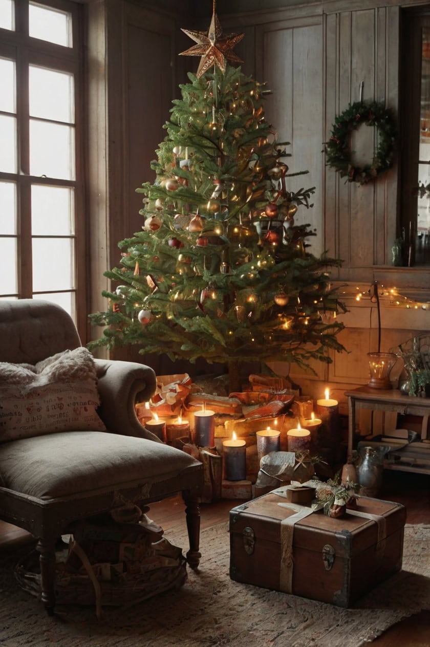 Vintage Christmas Nostalgia Elegant Christmas Decorating Ideas for Living Rooms