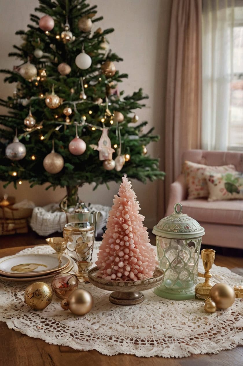 Vintage Christmas Revival Christmas Apartment Room Decorating Ideas