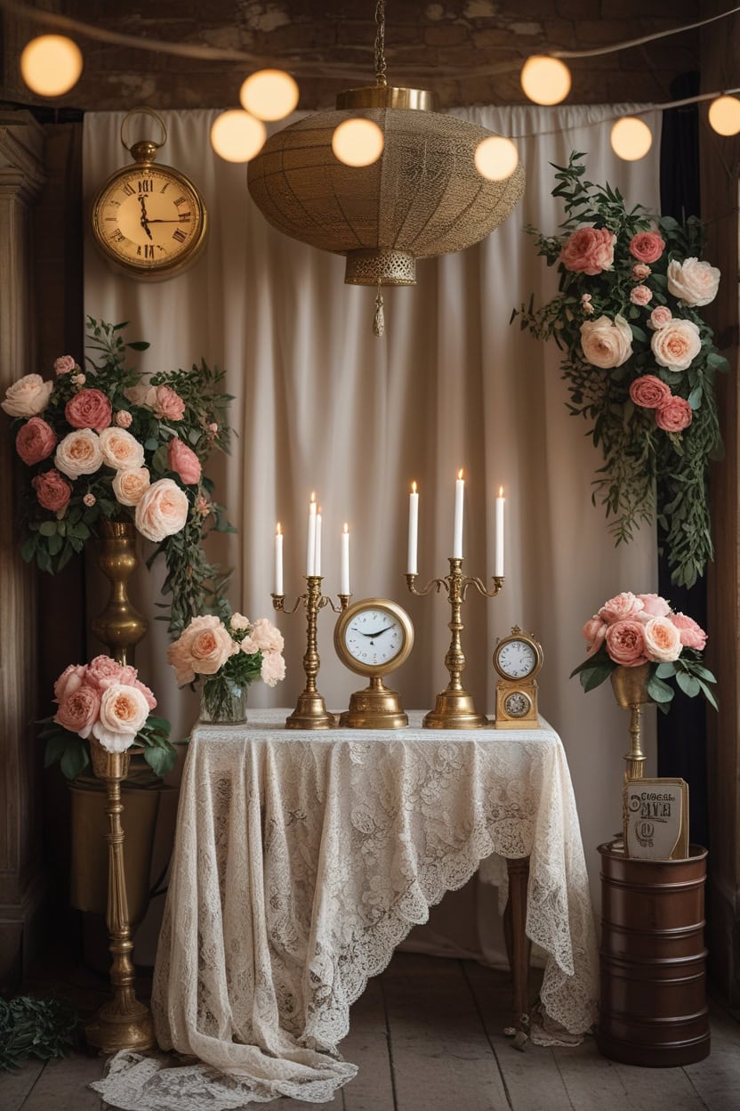 Vintage Elegance New Year Decoration Ideas for Restaurant