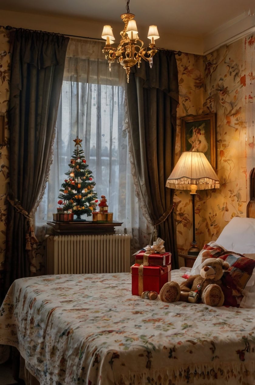 Vintage Holiday Charm Christmas Hotel Room Decoration Ideas