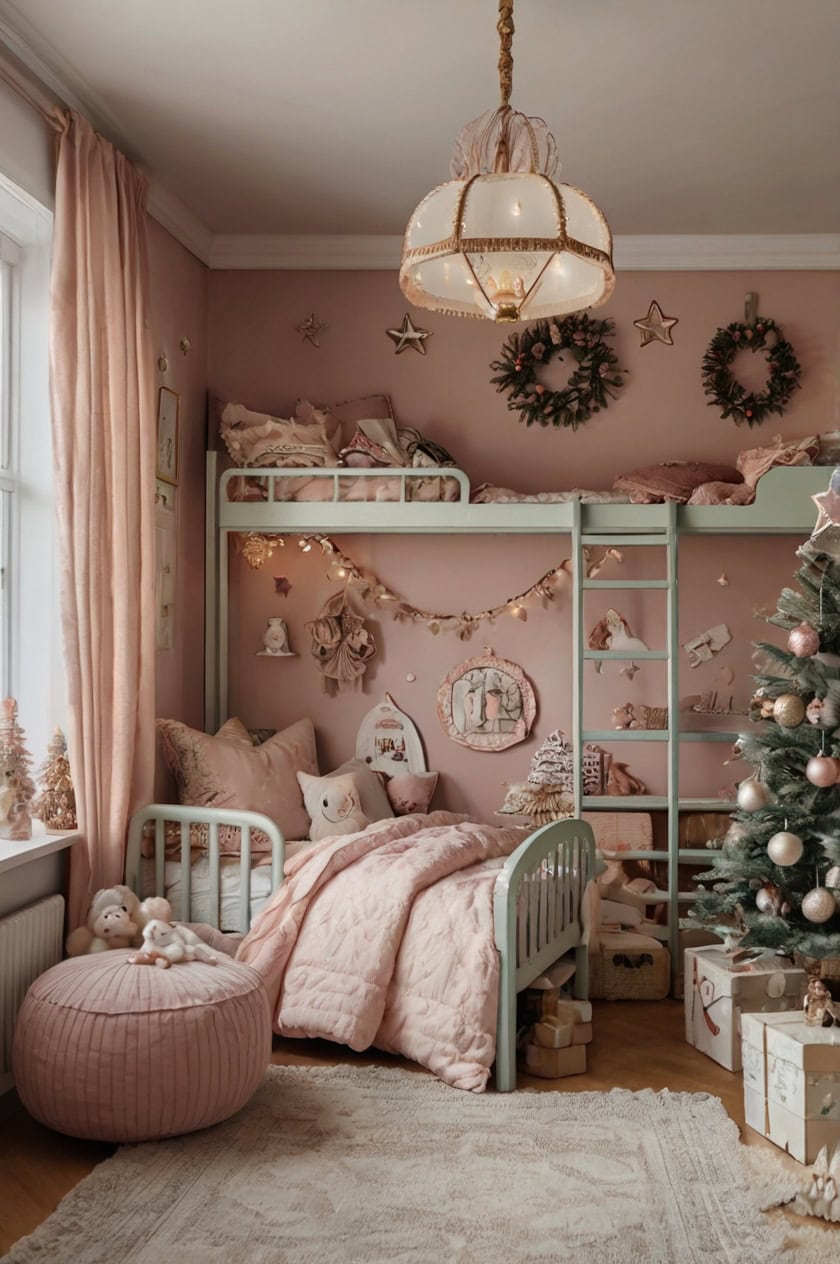 Vintage Holiday Elegance Children Room Decoration Ideas for Christmas