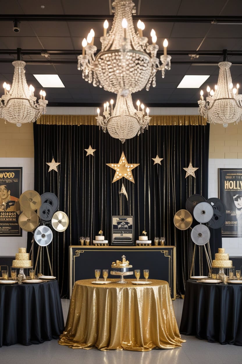 Vintage Hollywood Glam New Year Decoration Ideas For School