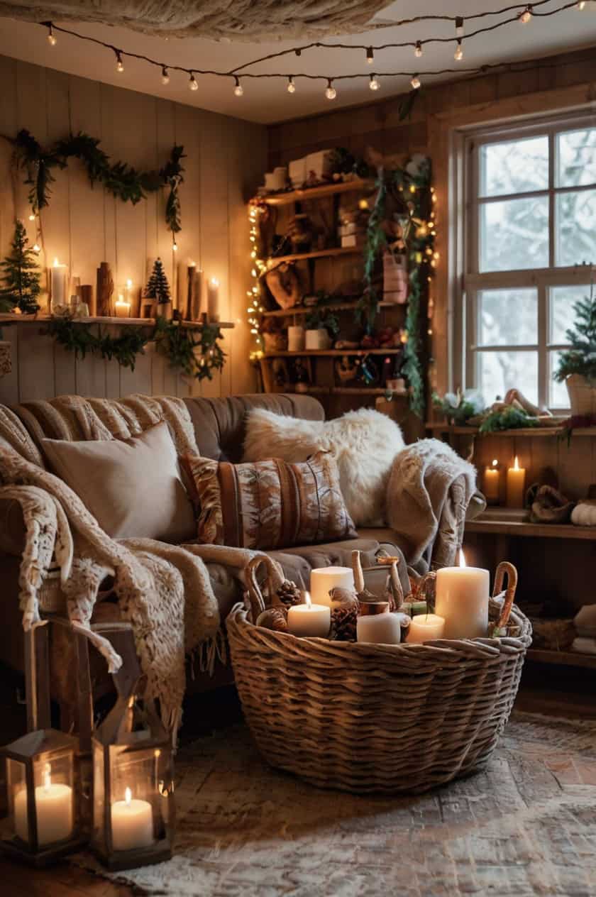 Warm and Earthy Glow Cozy Lodge Christmas Decorations