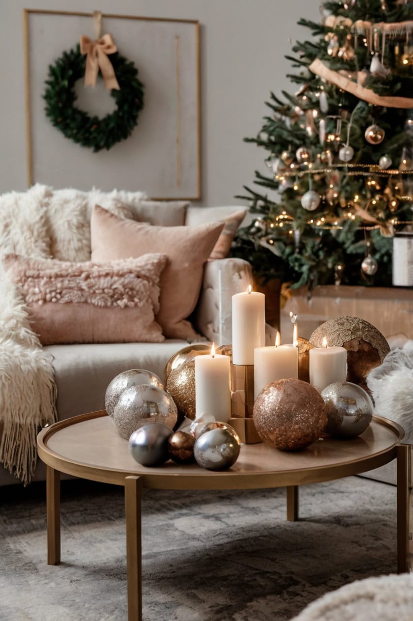 Warm Metallic Accents Cozy Minimalist Christmas Decor