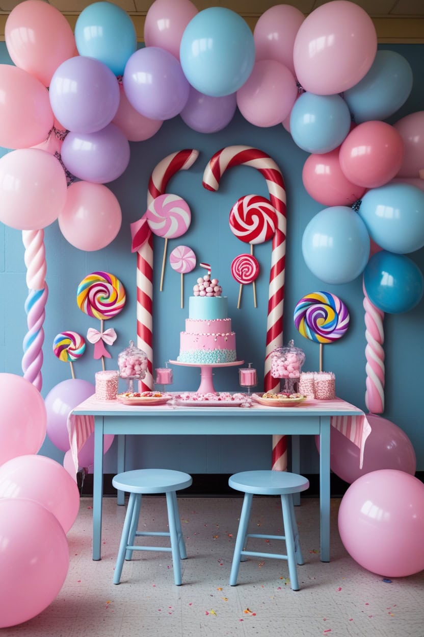 Whimsical Candyland New Year Decoration Ideas For School 1