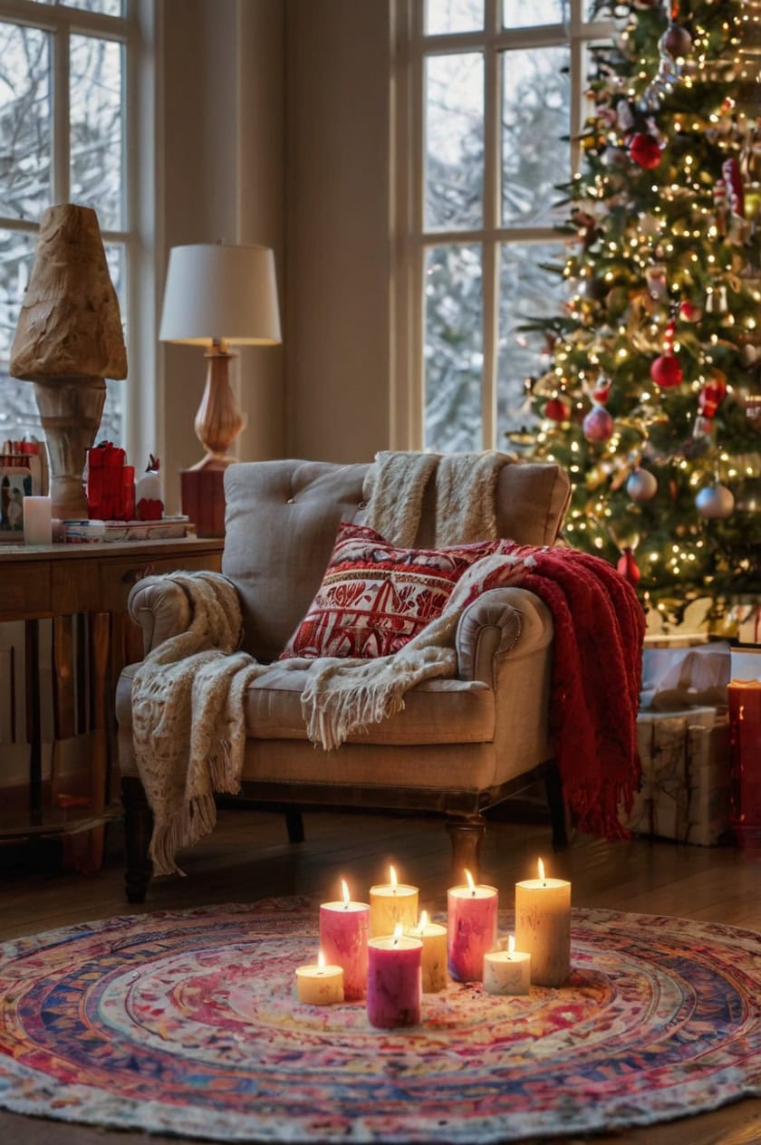 Whimsical Christmas Decor Living Room Ideas No Fireplace