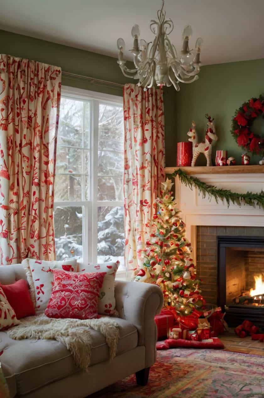 Whimsical Country Wonderland Country Christmas Decor Living Room Ideas