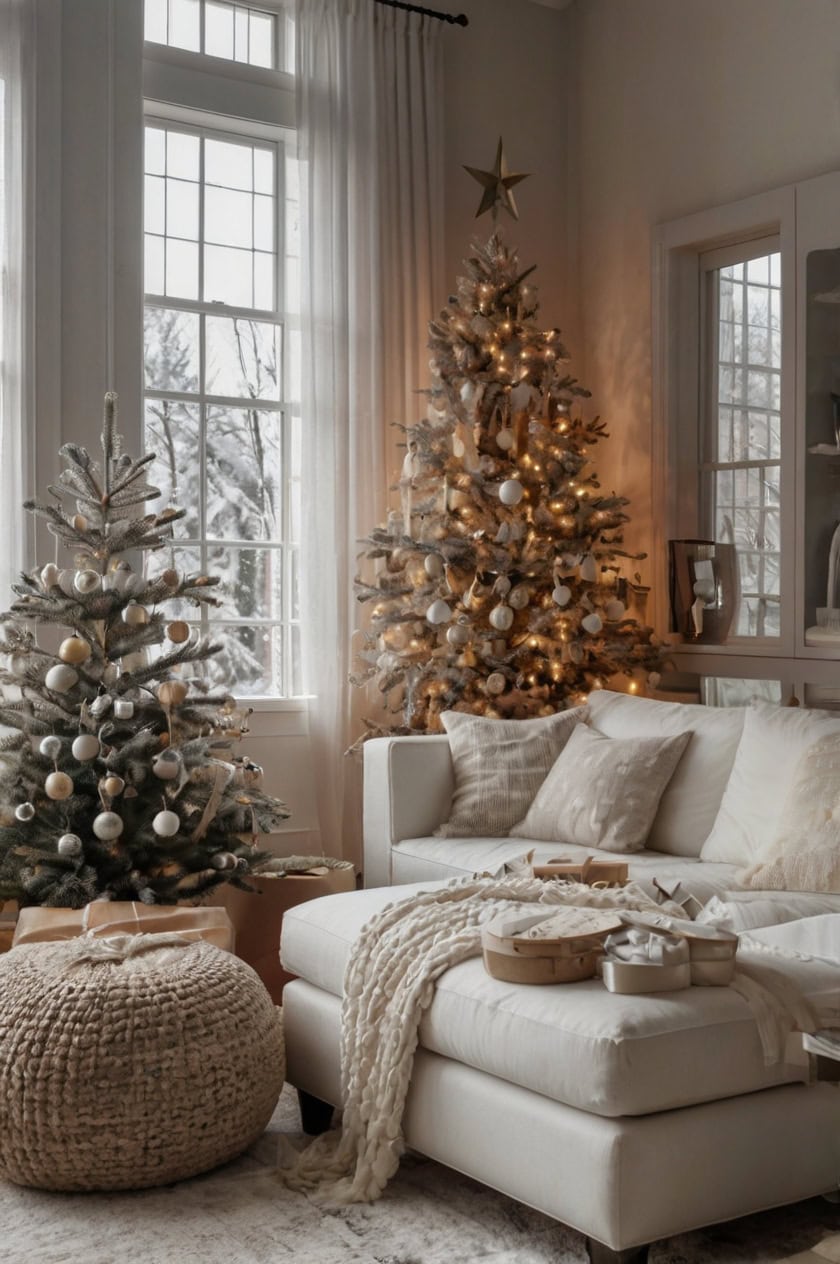 Winter White Wonderland Cozy Minimalist Christmas Decor