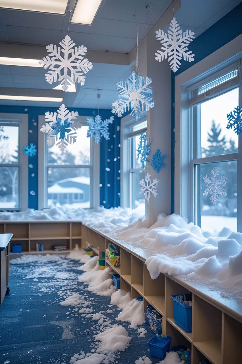 Winter Wonderland New Year Decoration Ideas for Classroom