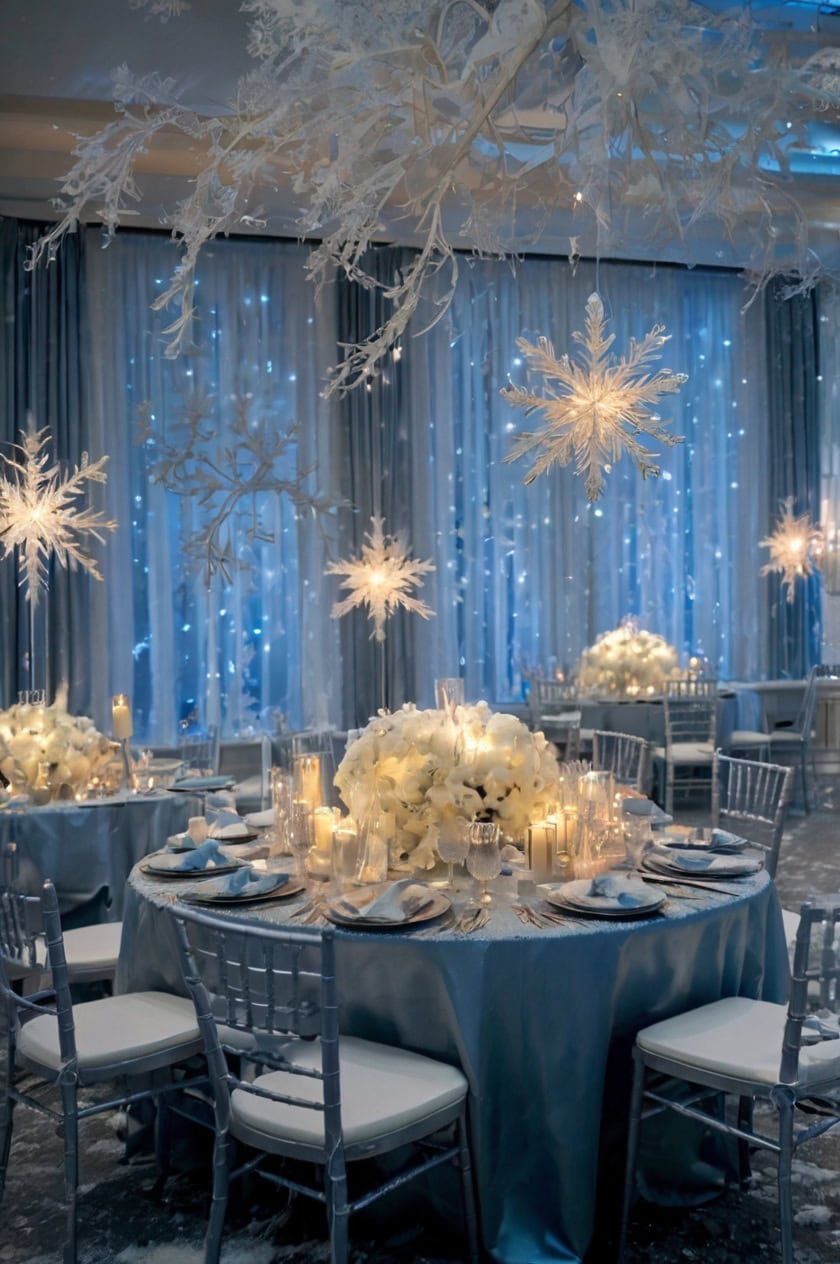 Winter Wonderland Christmas Party Room Decoration Ideas