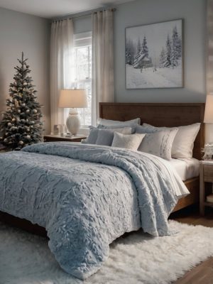 Winter Wonderland Cozy Christmas Bedroom Decor 4