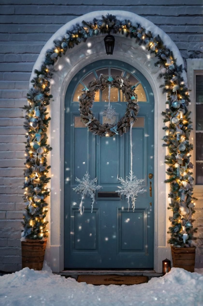 Winter Wonderland Dorm Room Door Christmas Decorating Ideas