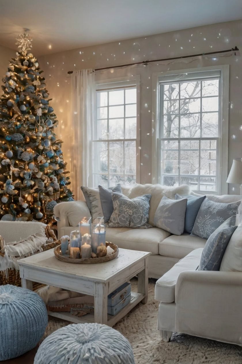 Winter Wonderland Magic Simple Christmas Decorating Ideas for Living Room