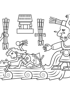 Chalchiuhtlicue aztec goddess of water coloring pages