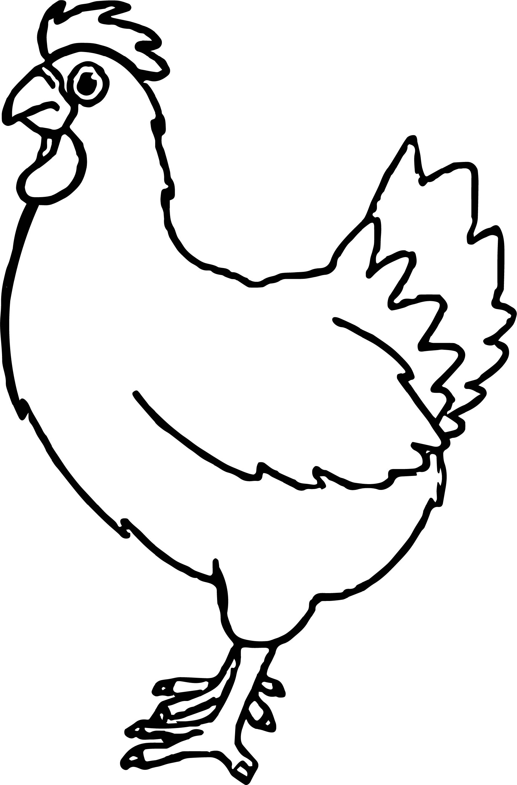 Chicken Coloring Page Best of Chicken Farm Animal Coloring Page