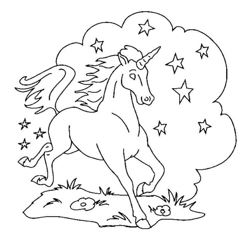 Coloring Pages For Kids Unicorn