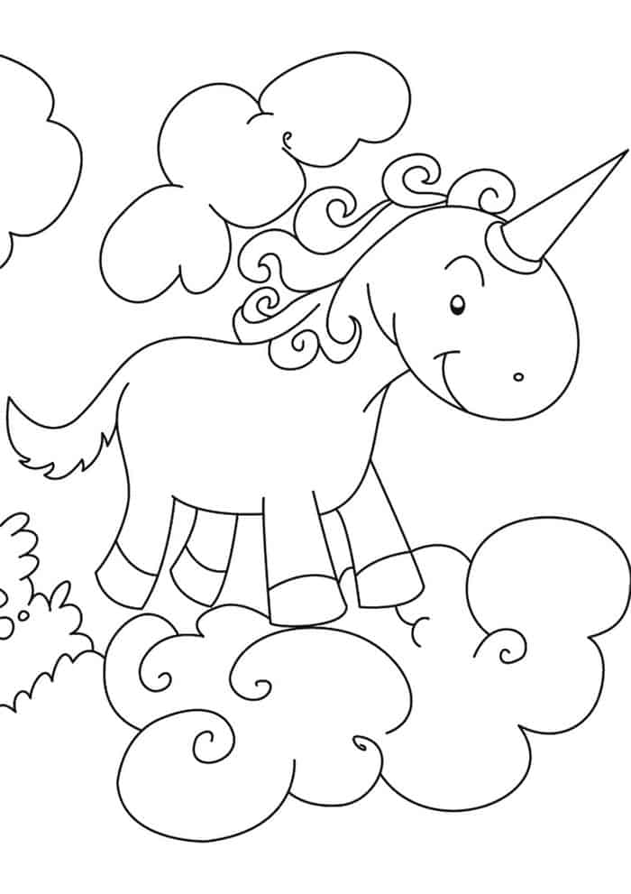 European Unicorn Coloring Pages