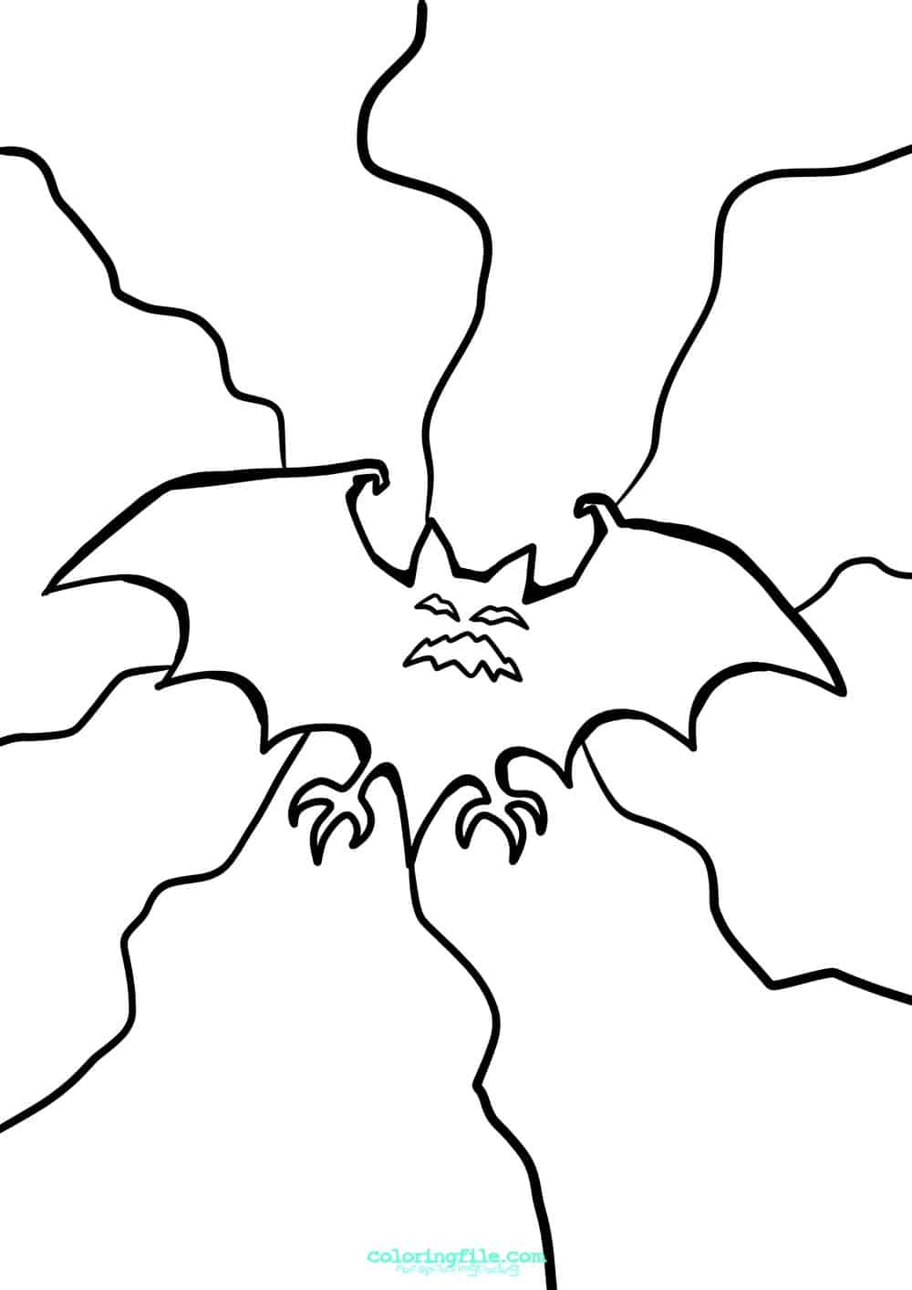 Halloween bat coloring pages to print