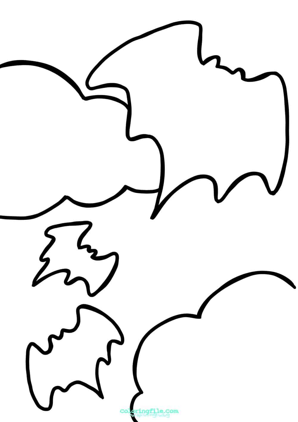 Halloween bats coloring pages