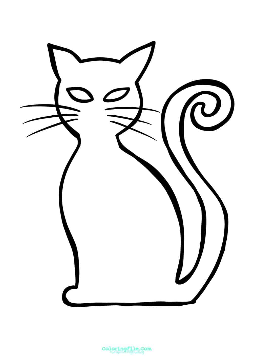Halloween cat coloring pages
