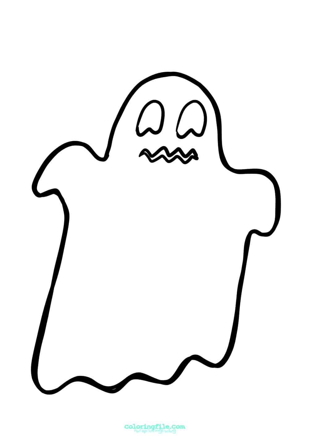 Halloween ghost coloring pages