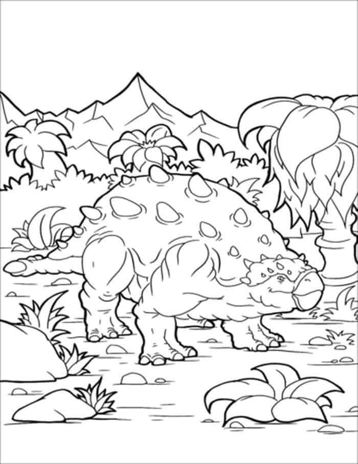 Ankylosaurus Free Dinosaur Coloring Pages