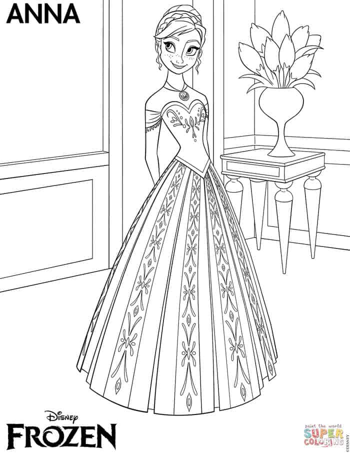 Anna Frozen Coloring Pages