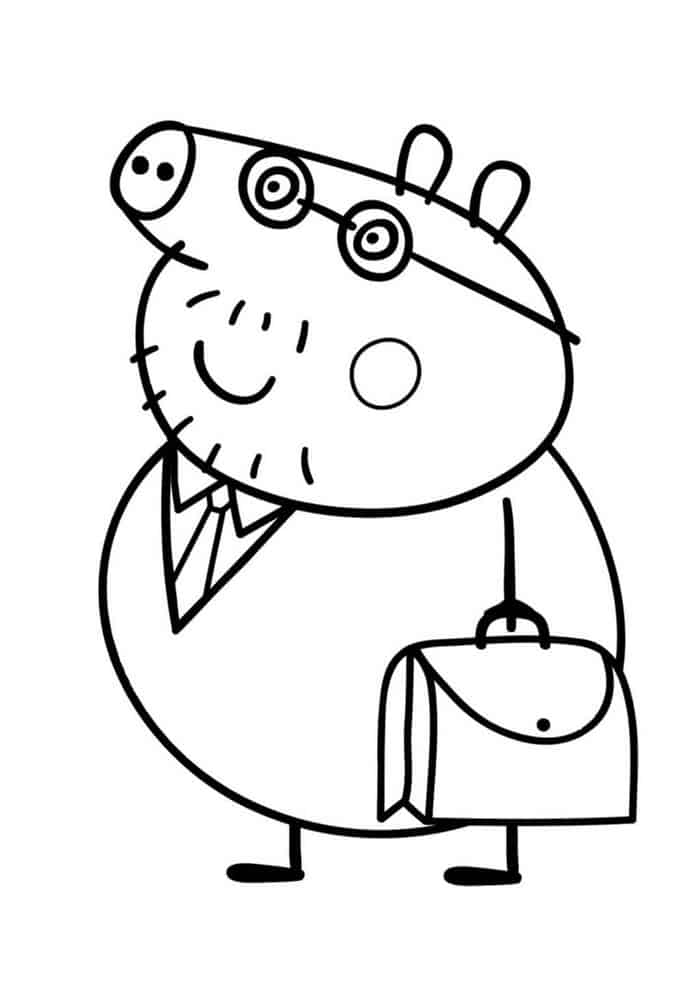 Back To School Coloring Pages Peppa Pig